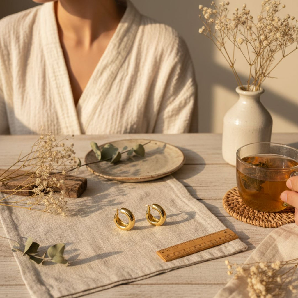 Dome Huggie Hoops Earring