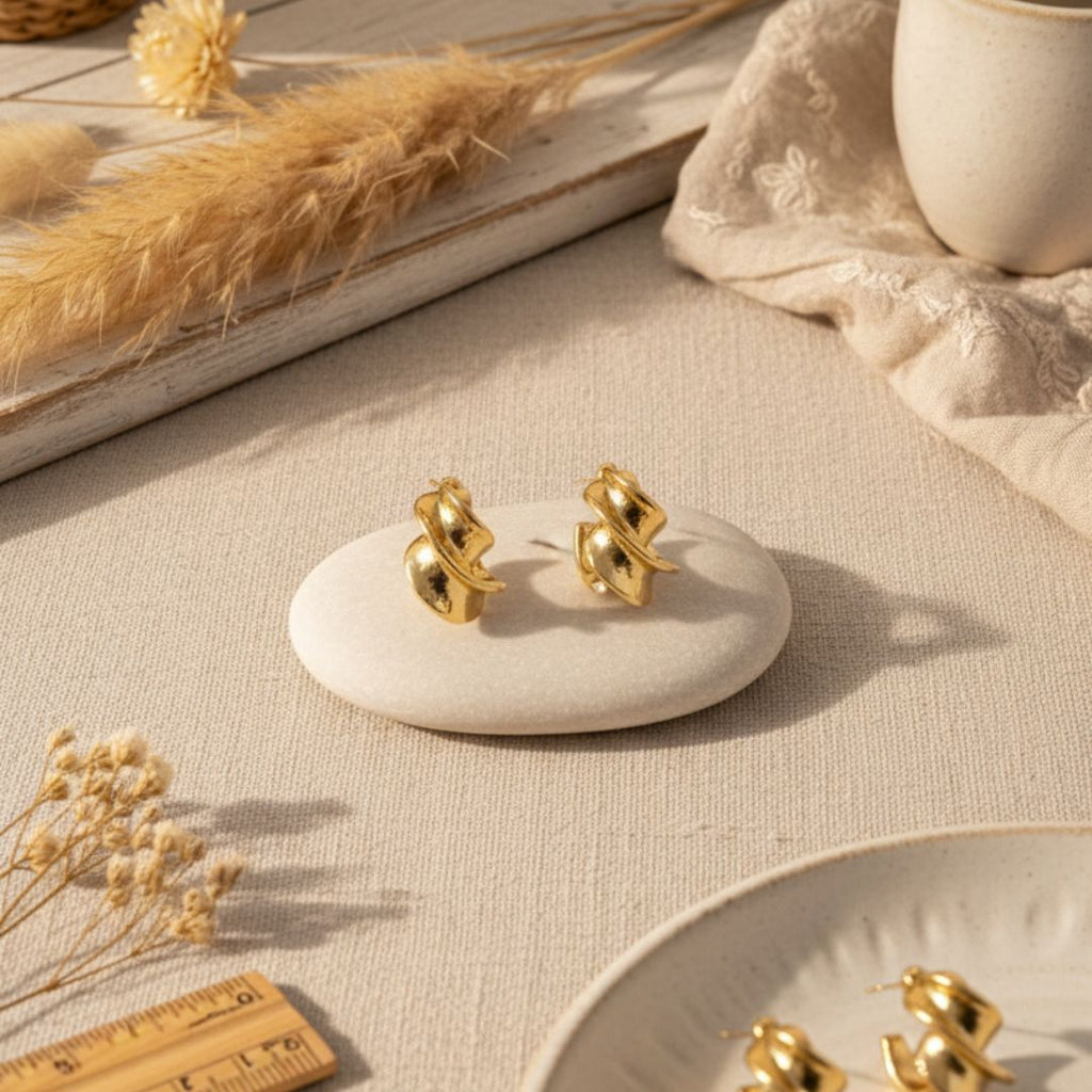 Sculptural Hoop Earring