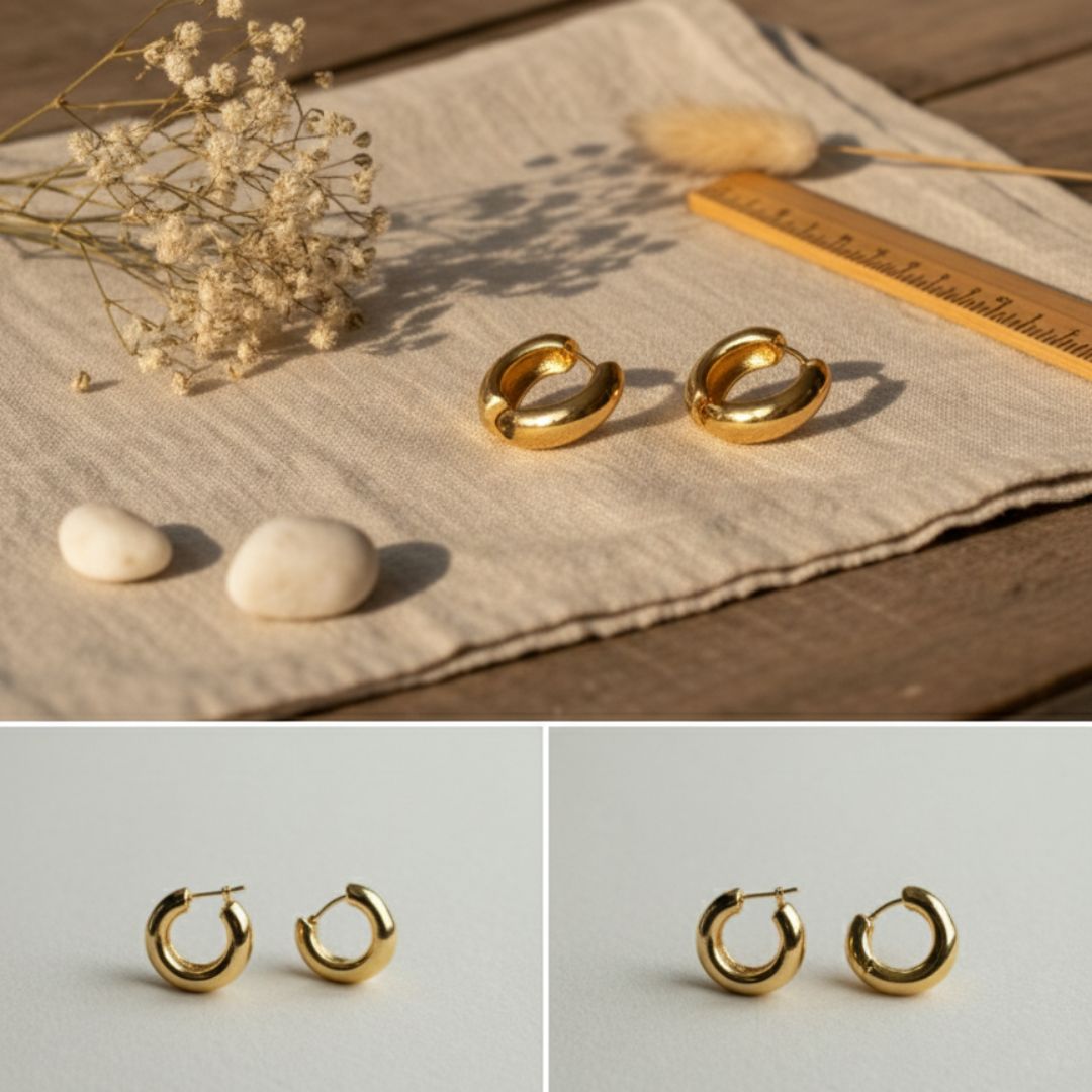 Dome Huggie Hoops Earring