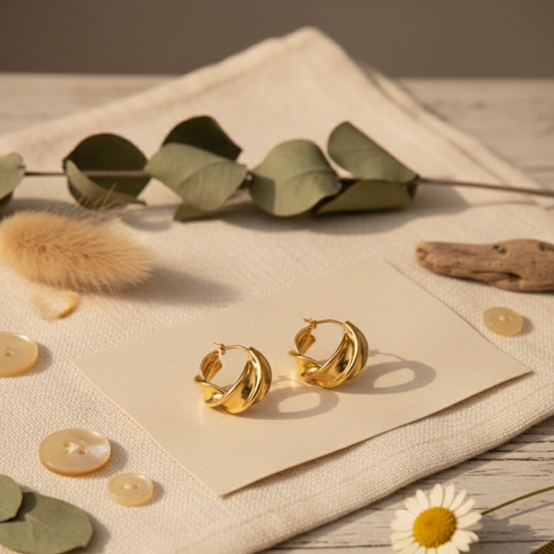 Sculptural Hoop Earring