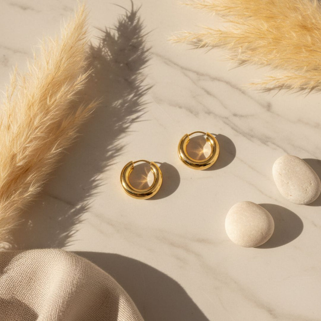 Dome Huggie Hoops Earring