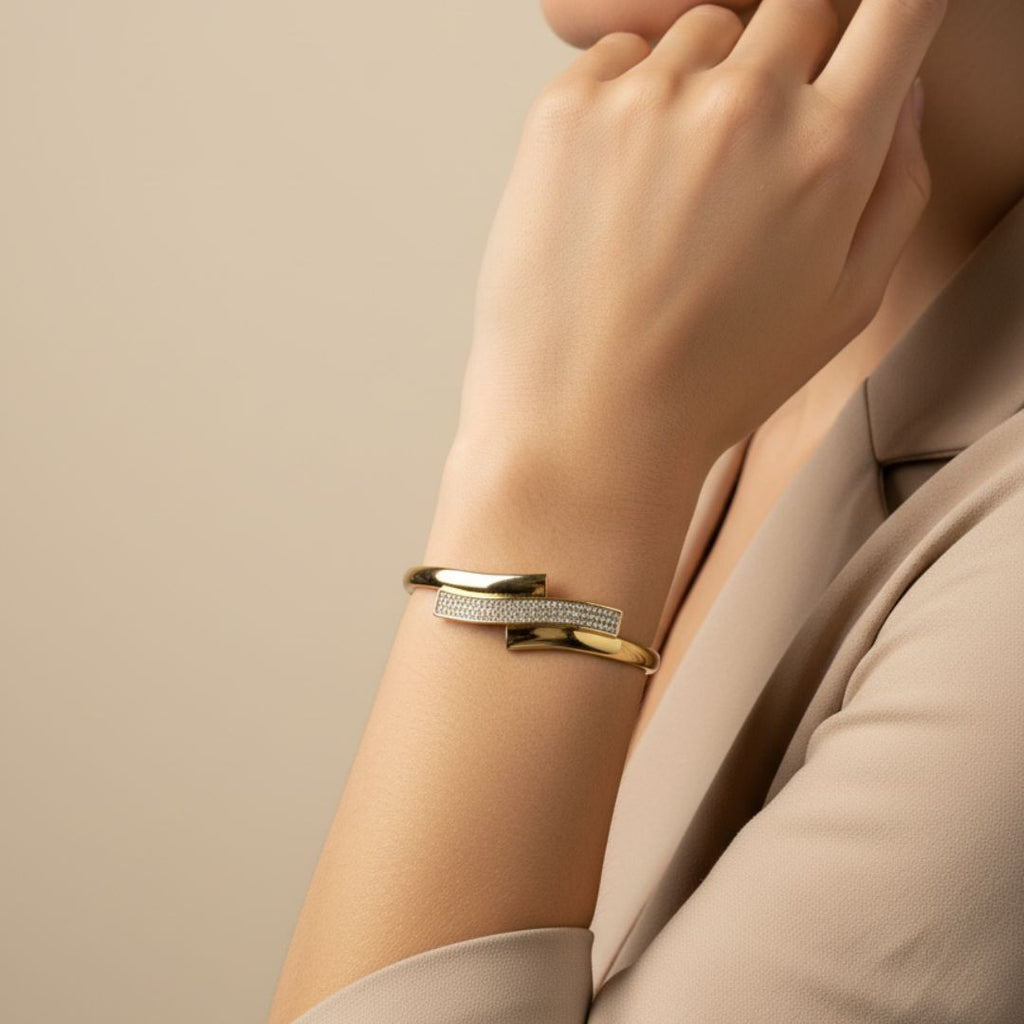 Crystal cuff bracelet