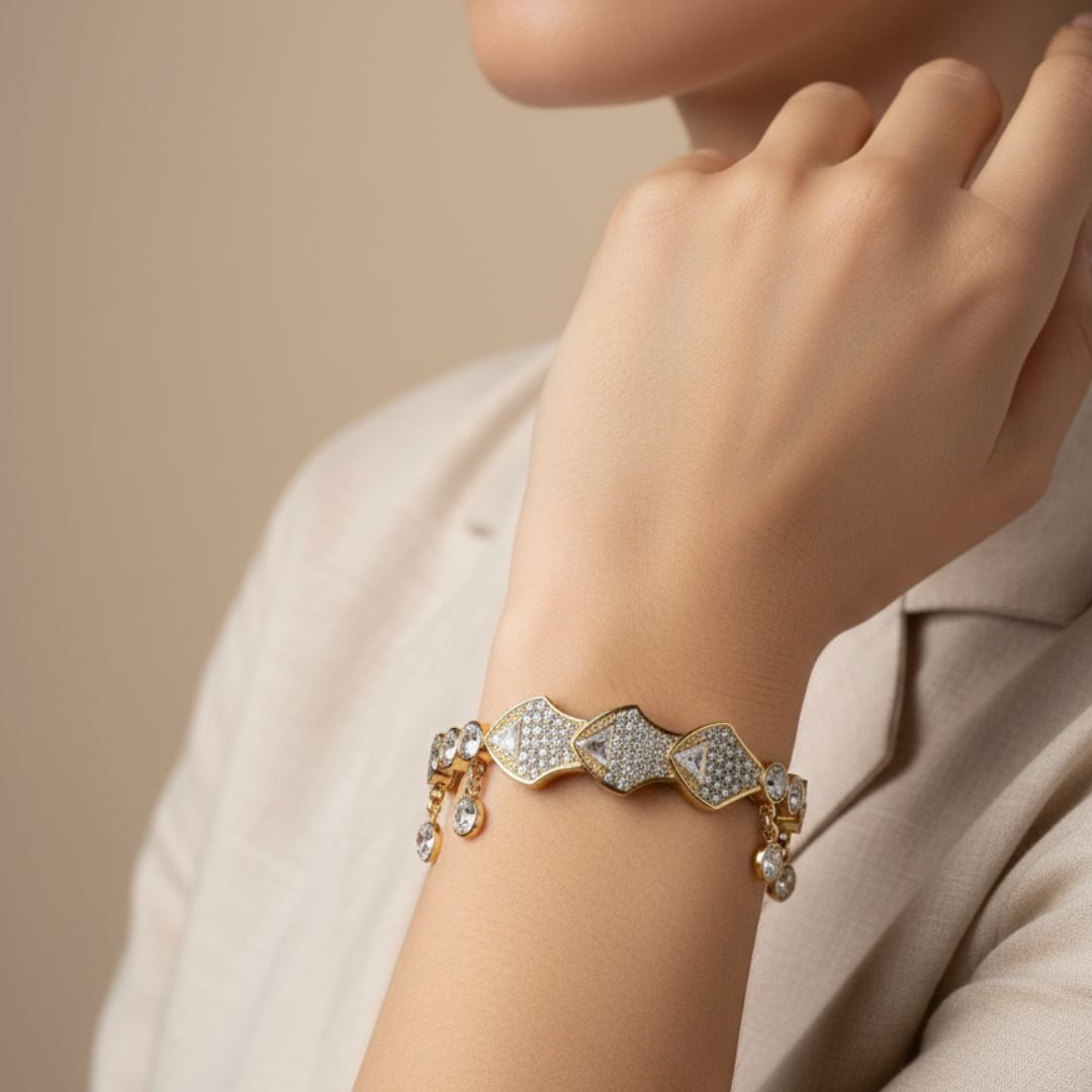 Glamour Pave Crystal Link Bracelet