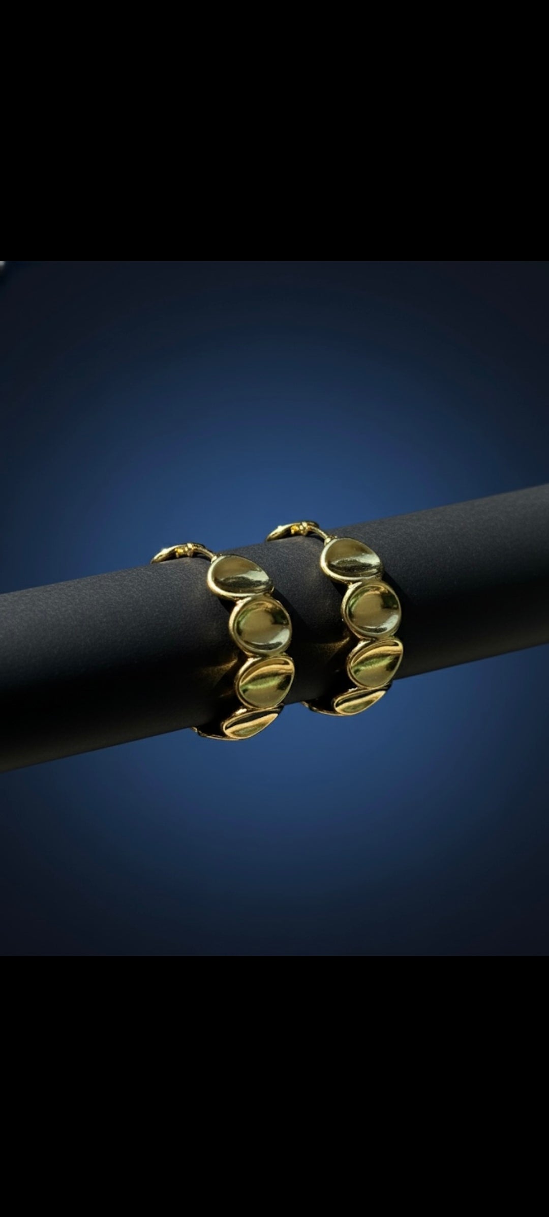 Oval Gold Drop Earrings